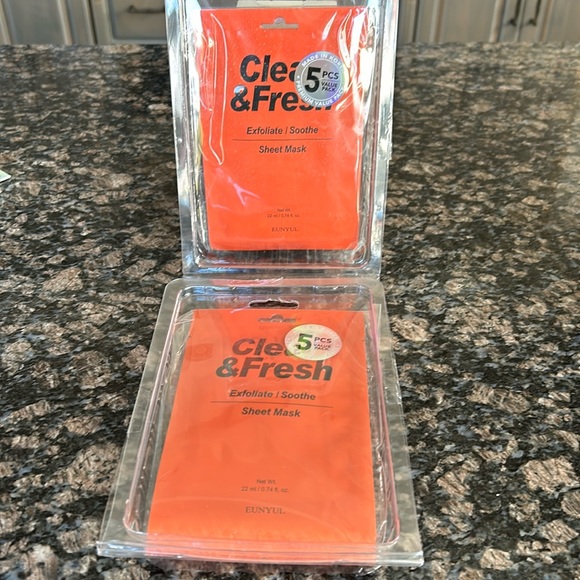 EUNYUL CLEAN & FRESH EXFOLIATE: SOOTHE SHEET MASK SET OF 10 NWT - Picture 1 of 3